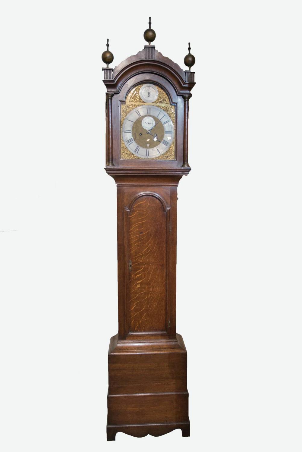 8 Day Brass, Arch Dial Clock