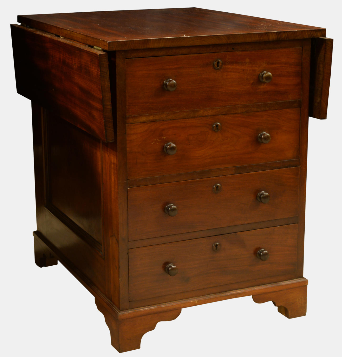 19th Century Drop Flap Mahogany Table Chest of Drawers