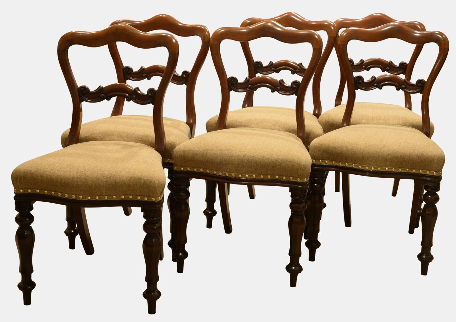 Set of 6 Mahogany Victorian Period Chairs