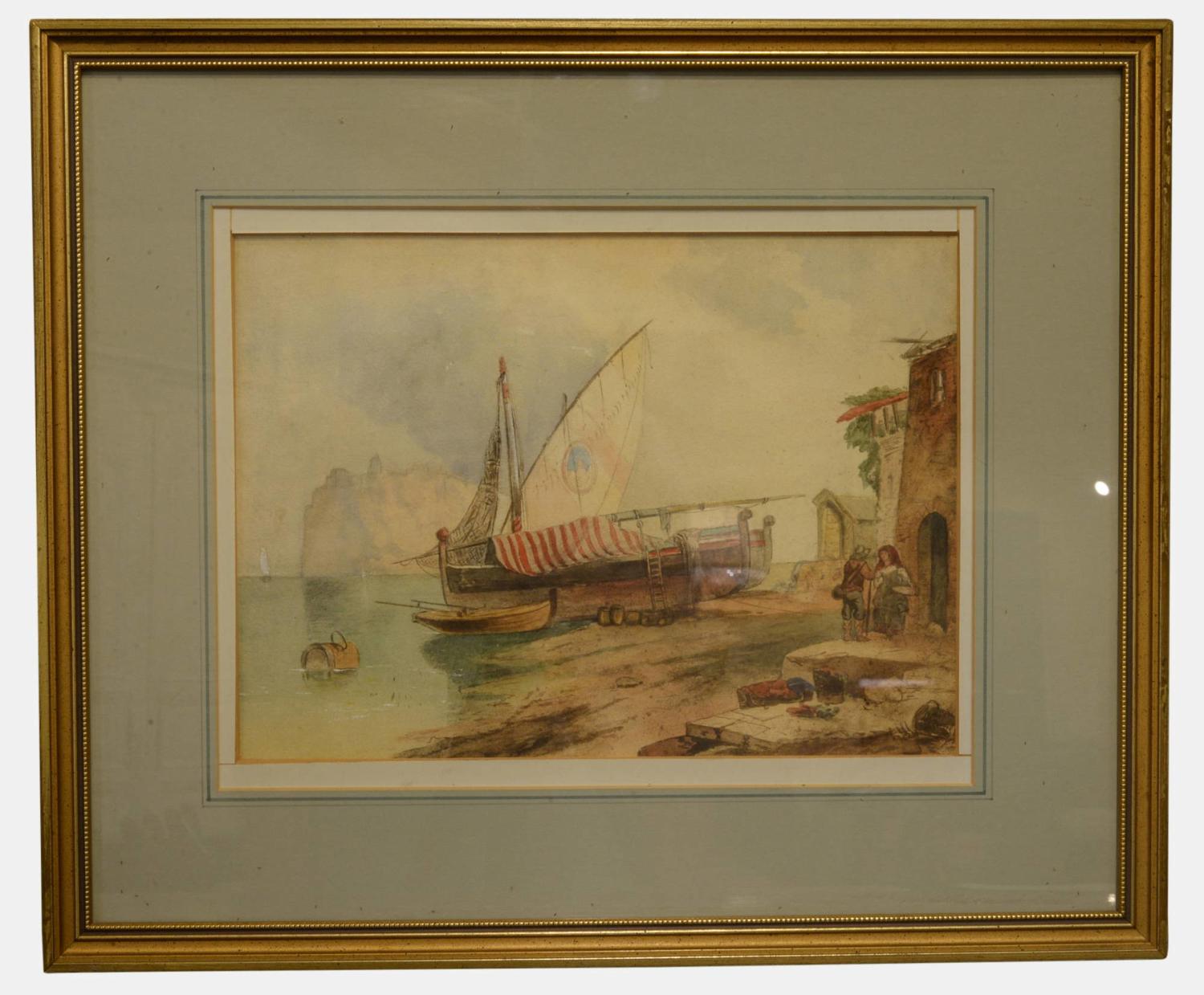 Watercolour of Boats