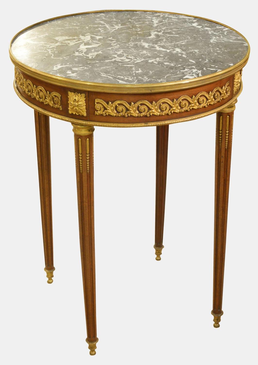 Louis XVI Style Marble Topped Gueridon Table