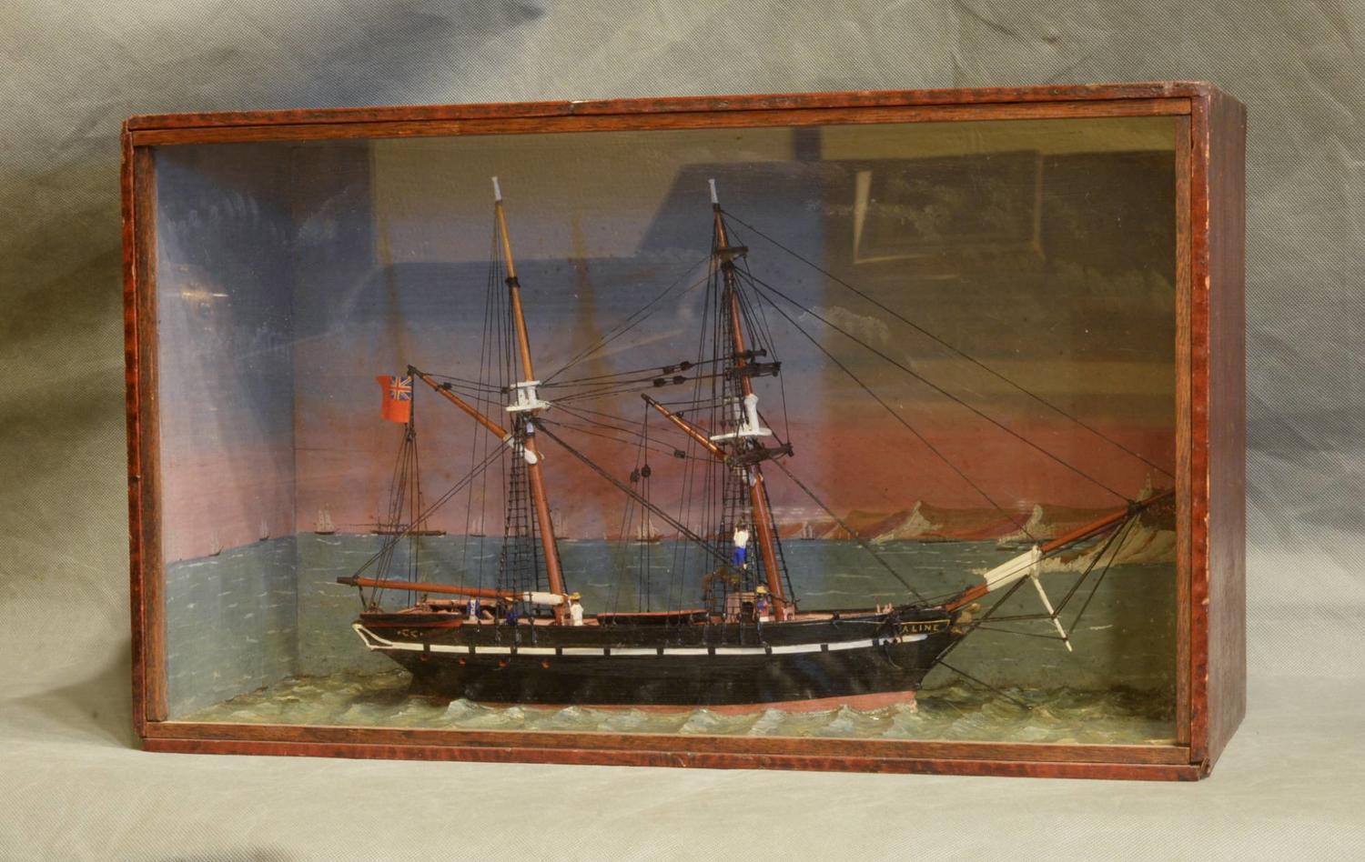 Waterline Model of a Two Masted Sailing Vessel