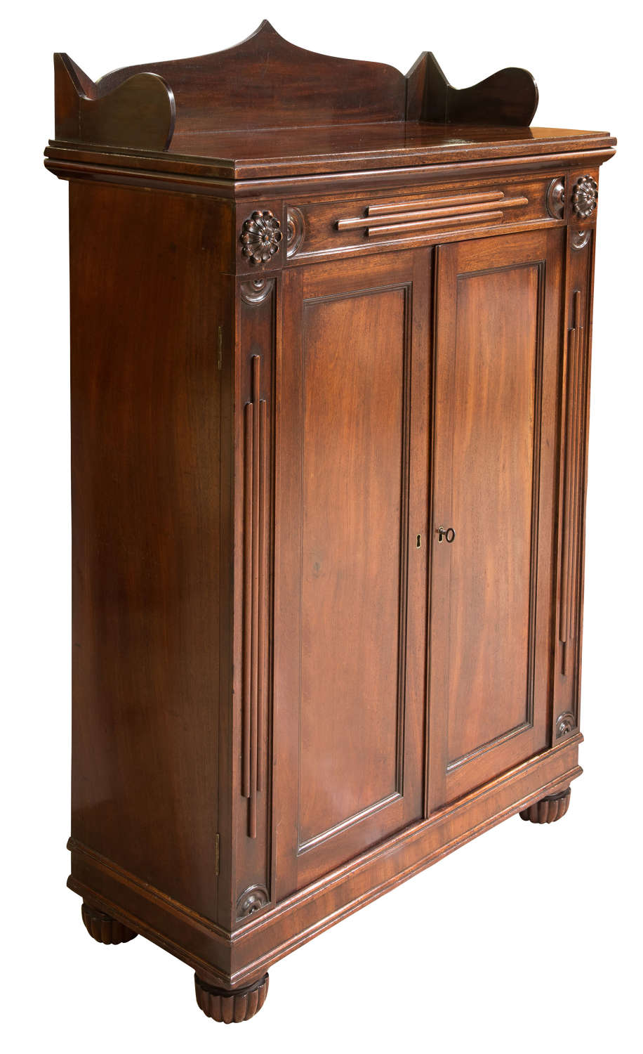Regency mahogany cabinet of fine colour c1820