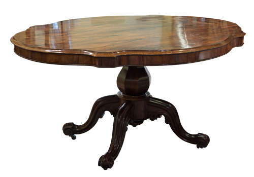 19th Century Shaped Oval Rosewood Centre Table – c.1860