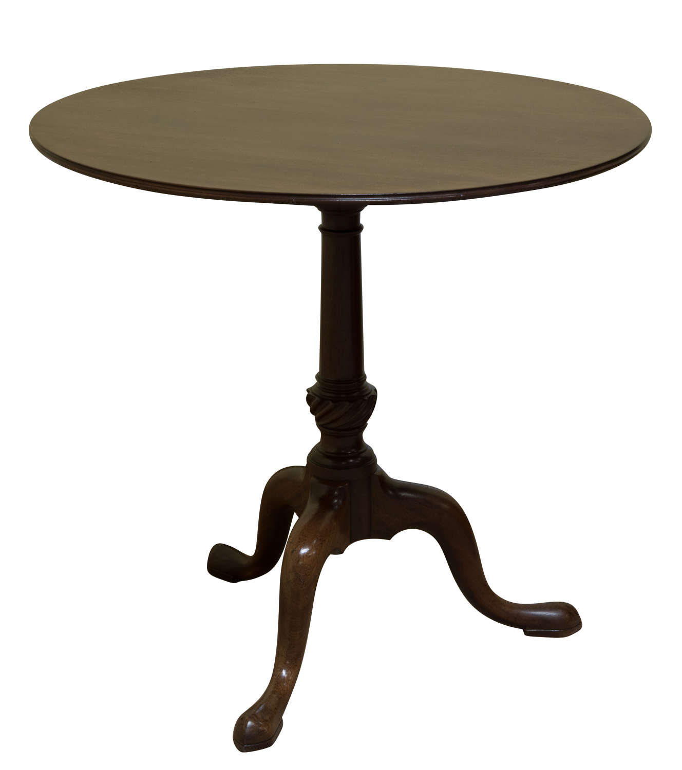 Fine Chippendale period circular Cuban mahogany tripod table c1760