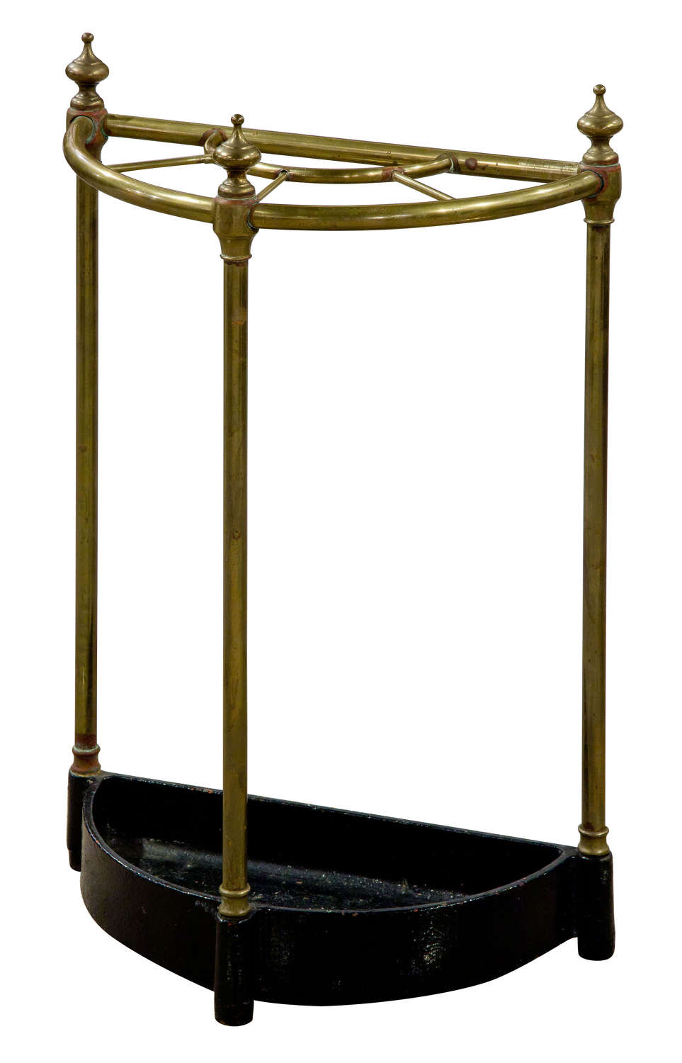 Brass Demi-Lune Umbrella Stand