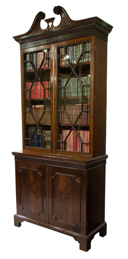 Chippendale Revival Mahogany Bookcase