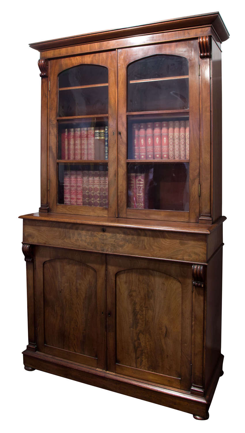 Large Victorian mahogany bookcase c1850