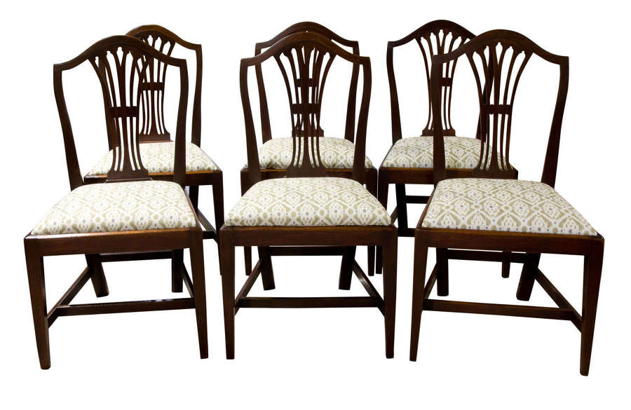 Set of 6 Georgian mahogany dining chairs