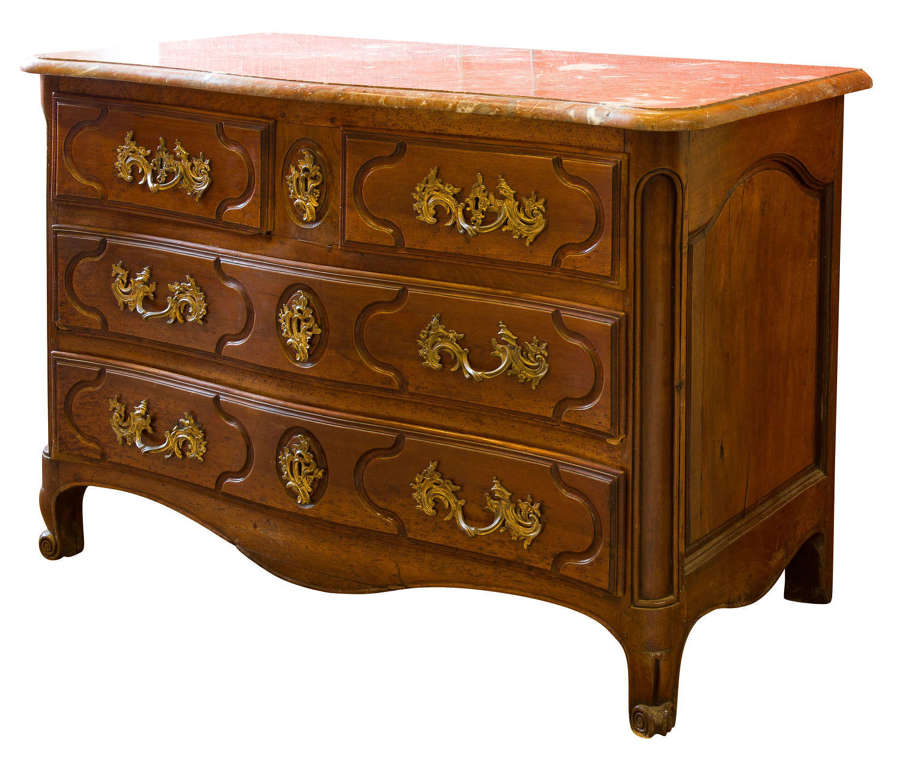 Louis XV marble topped commode