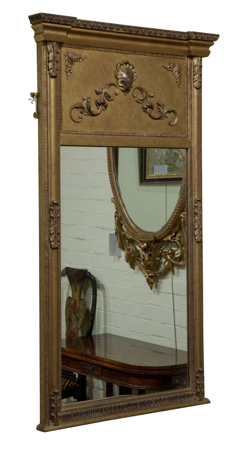 Regency style gilt gesso pier mirror