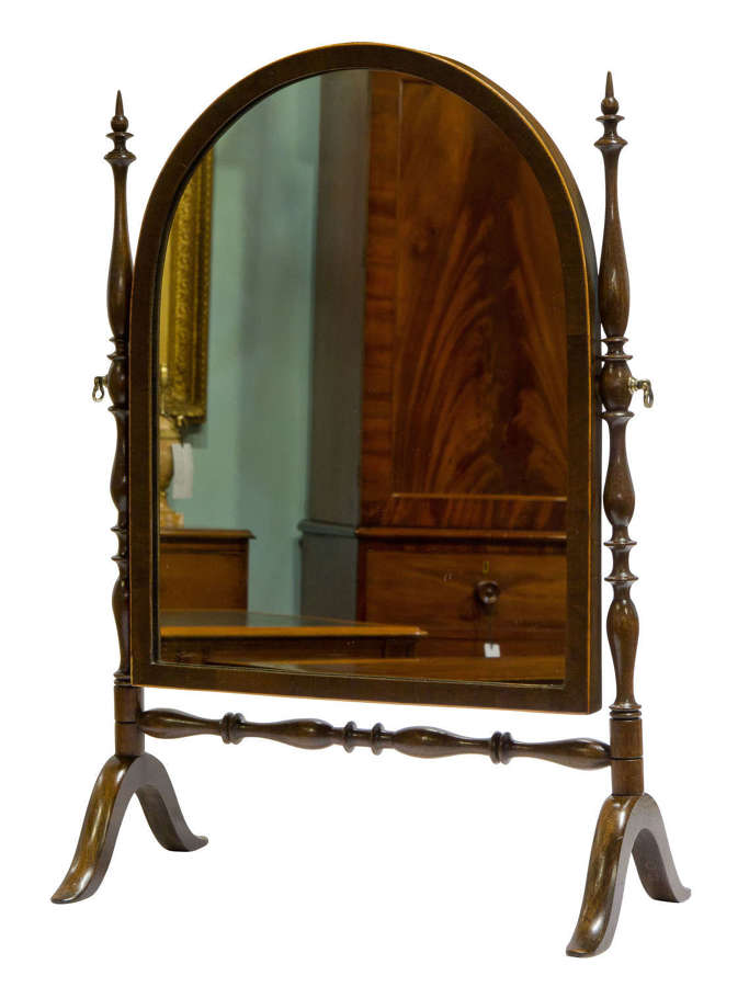 Edwardian arch top dressing table mirror
