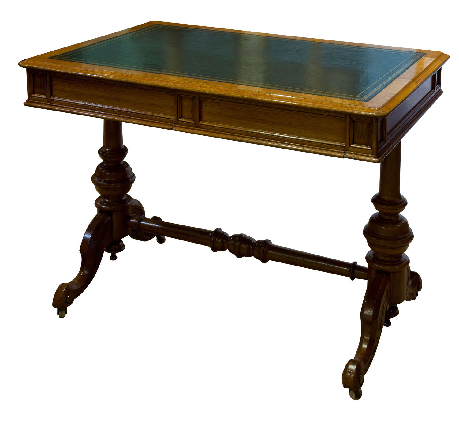 Victorian oak writing table