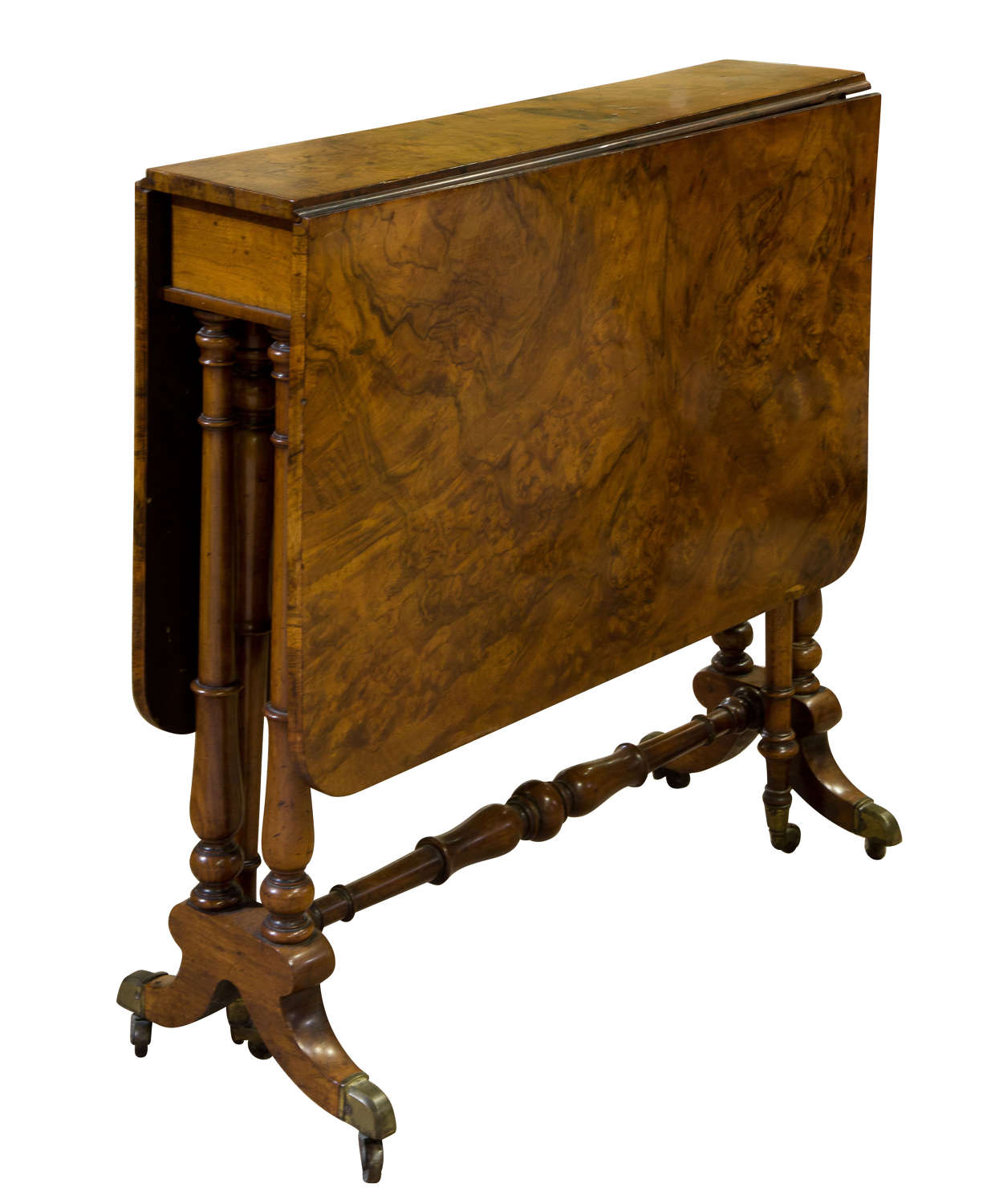 Victorian walnut sutherland table c1870