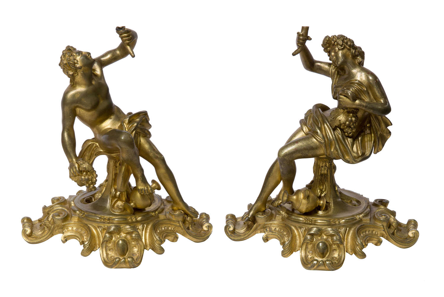 A pair of early 19thCentury gilt bronze figures