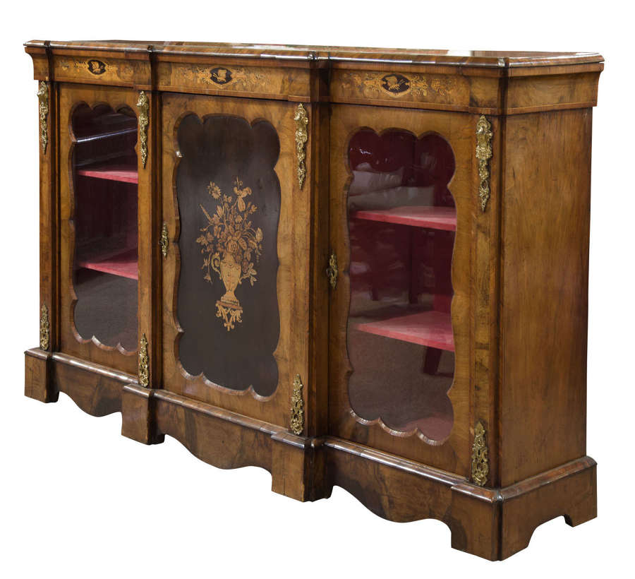 A Victorian walnut, marquetry and gilt mounted Cabinet