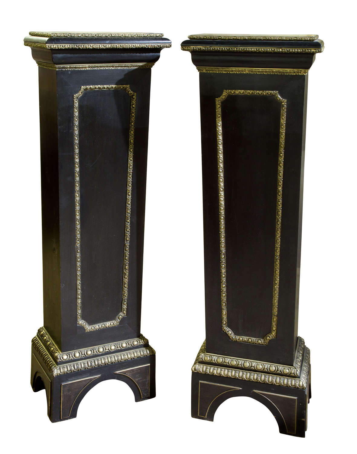 Pair of French Louis XIV Style Ebonised Stands