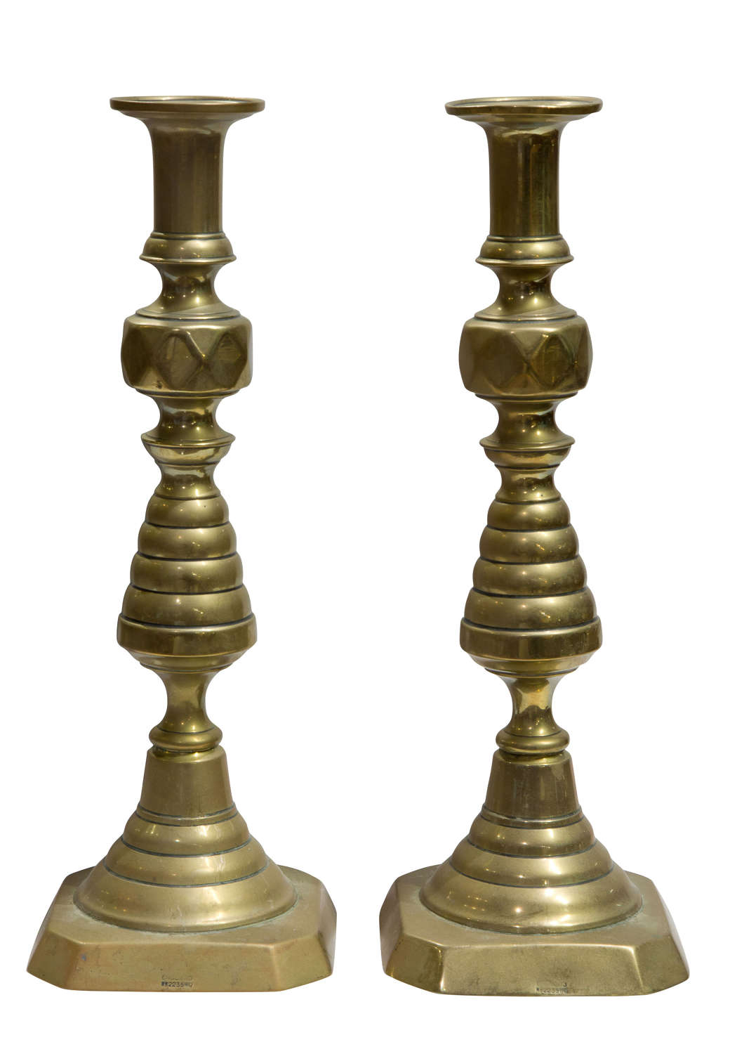 A large pair of Victorian Brass 