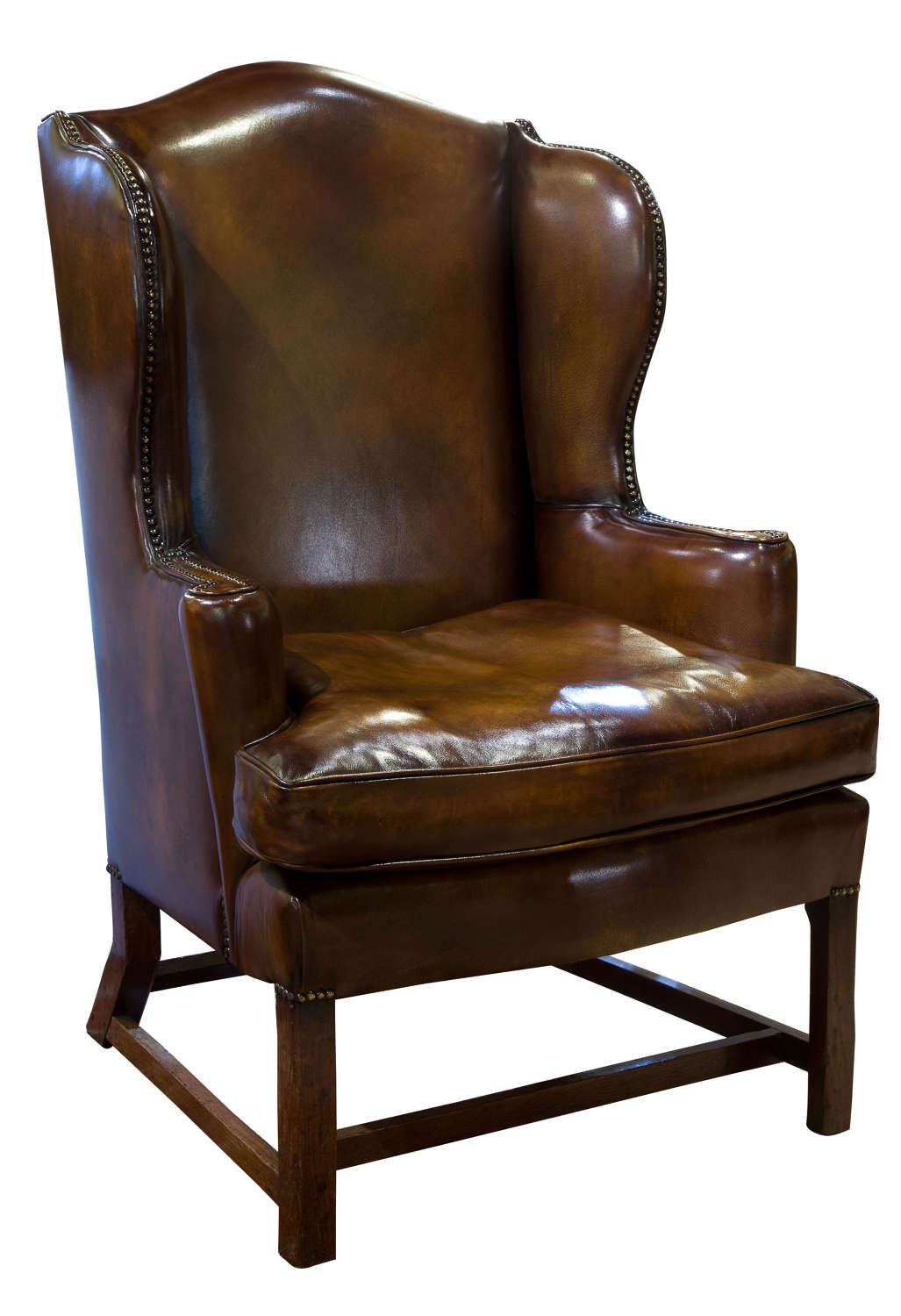 18thC Oak Framed Wing Chair C1760