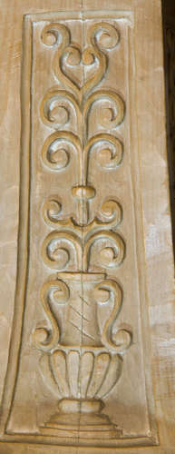 An impressive antique Italian carved pinewood torchere, circa 1900.