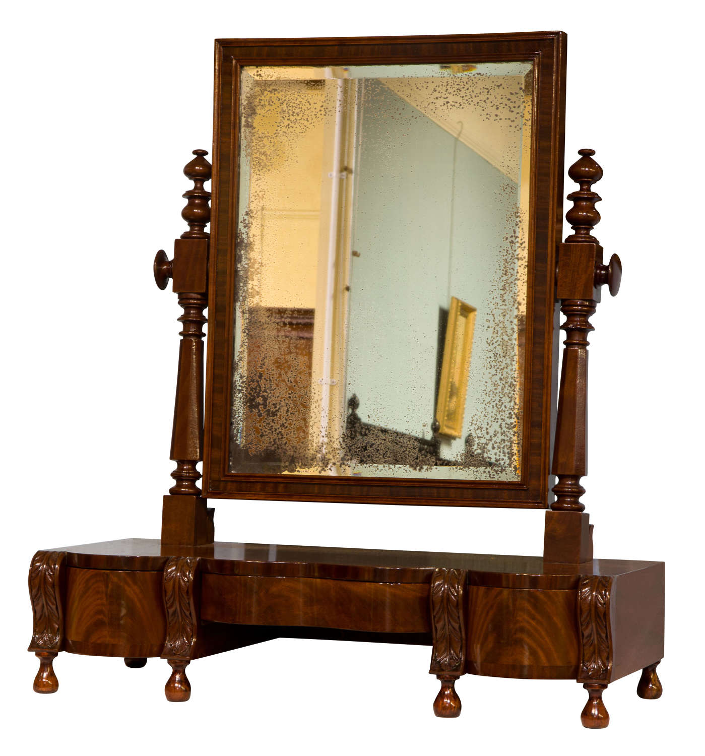 Impressive mahogany dressing table mirror