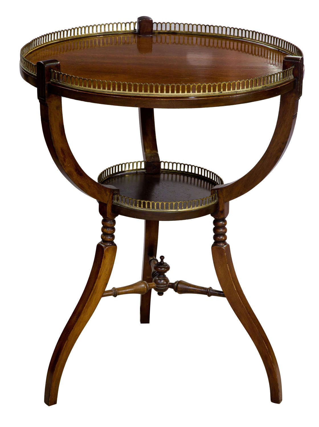 A late 19thC circular 2 tier occasional table