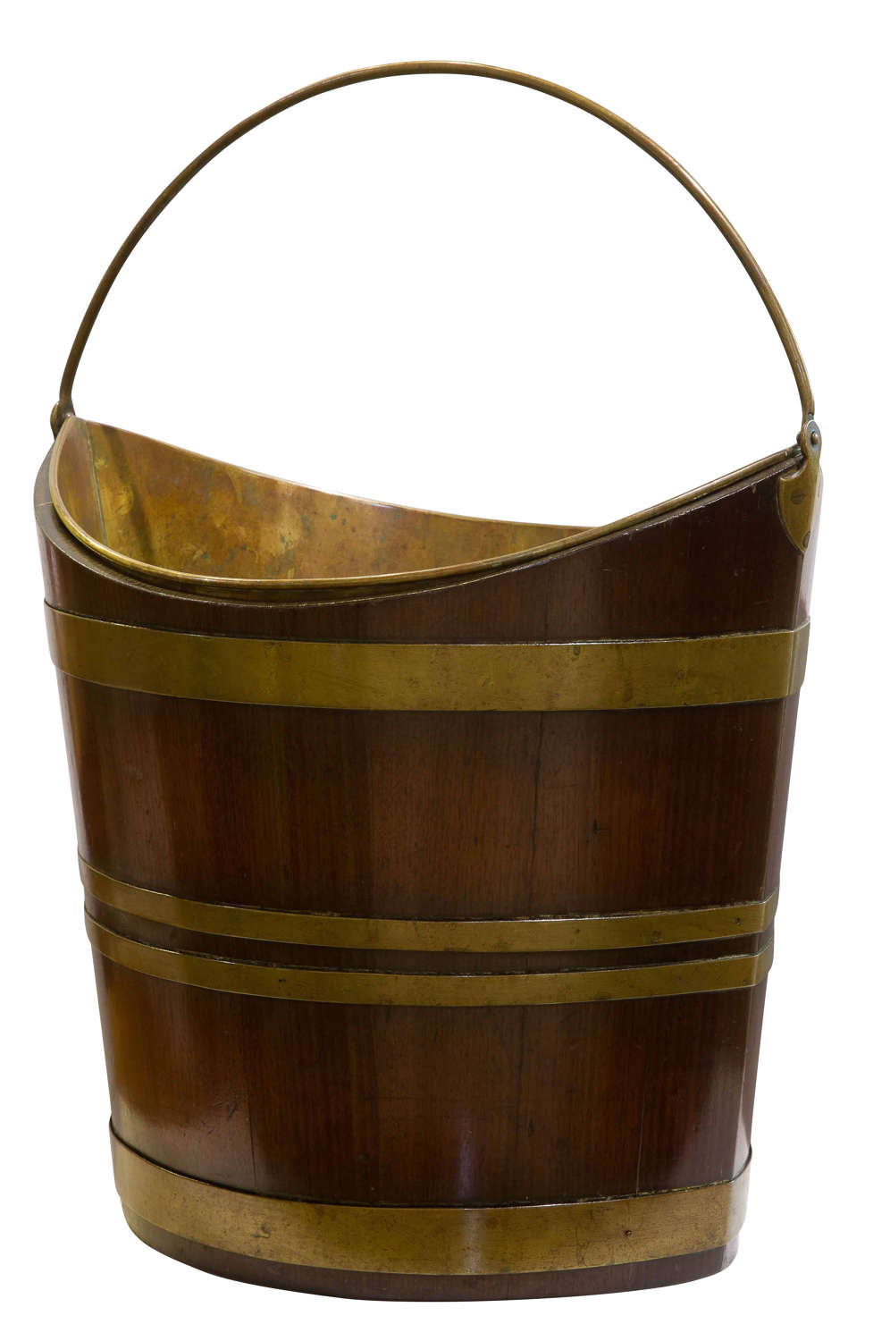 A good late Georgian Mahogany & Brass Bucket