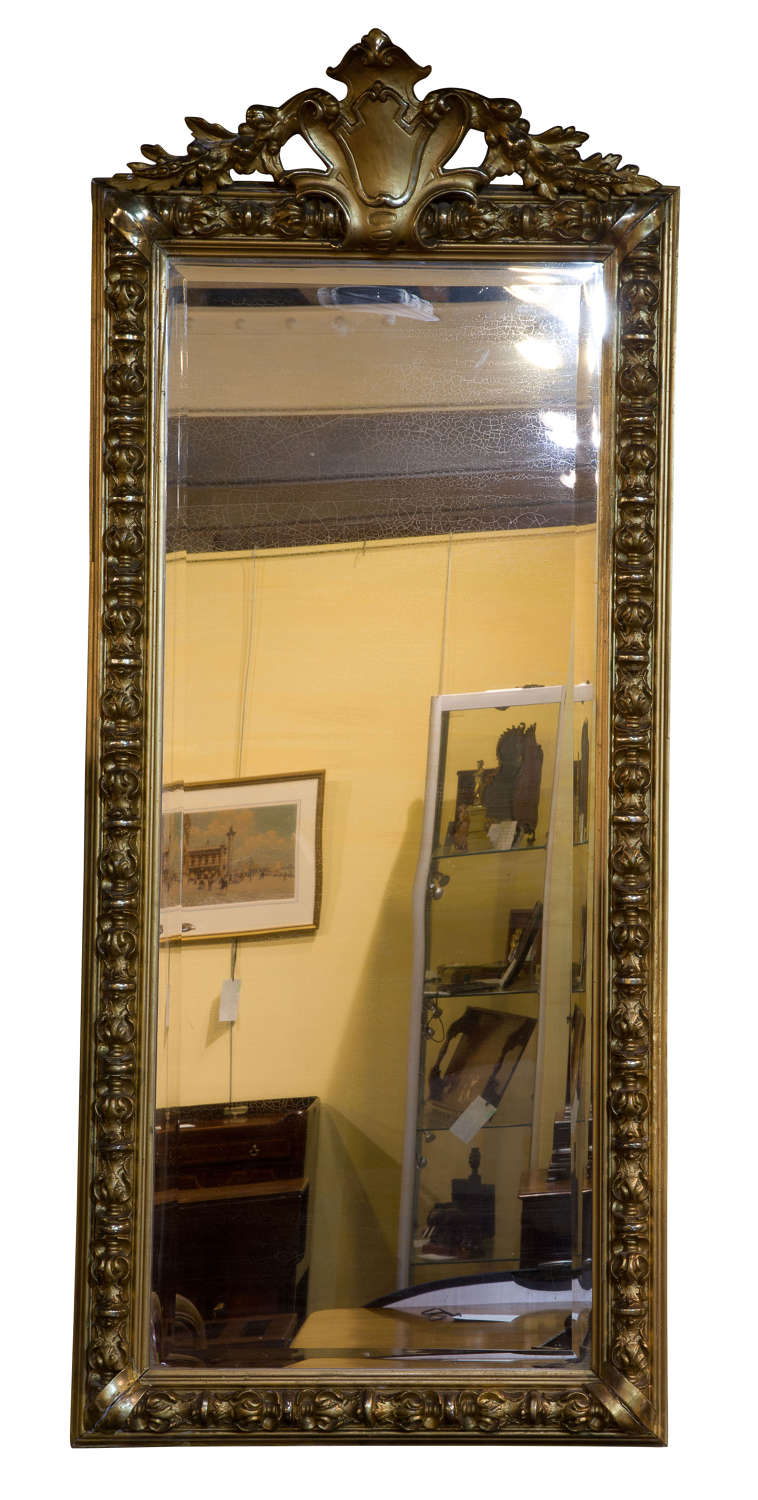 A Napoleon III gilded pier mirror