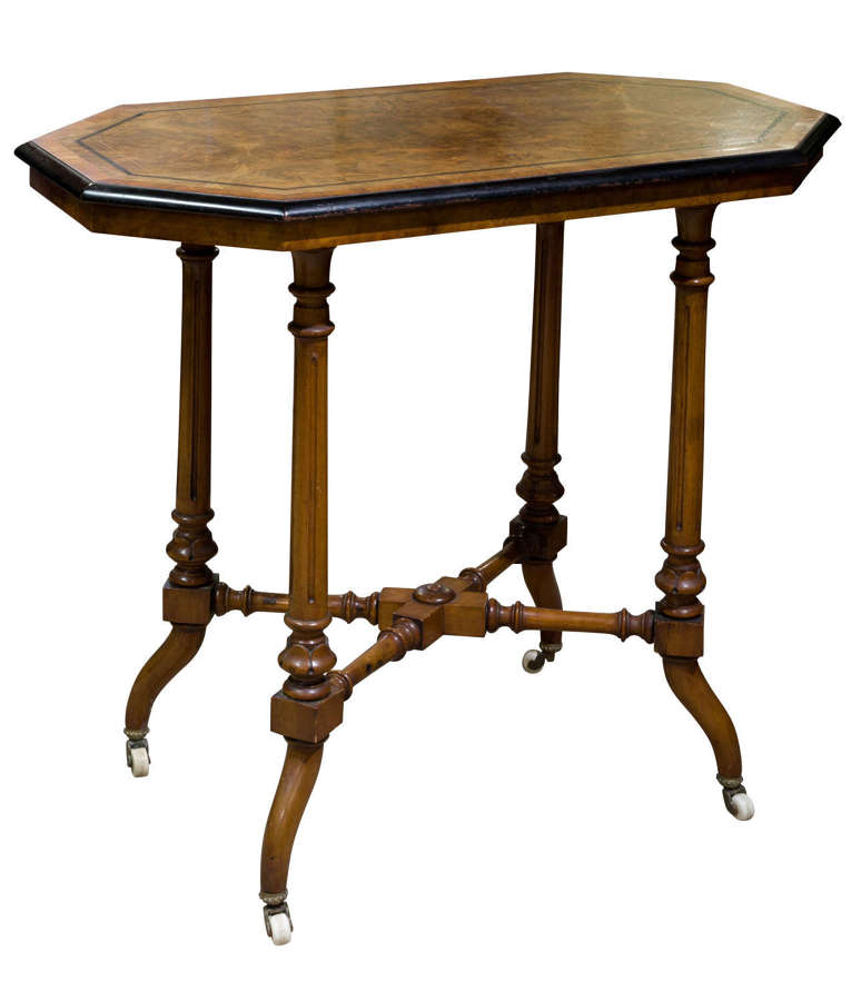 Victorian walnut stretcher table