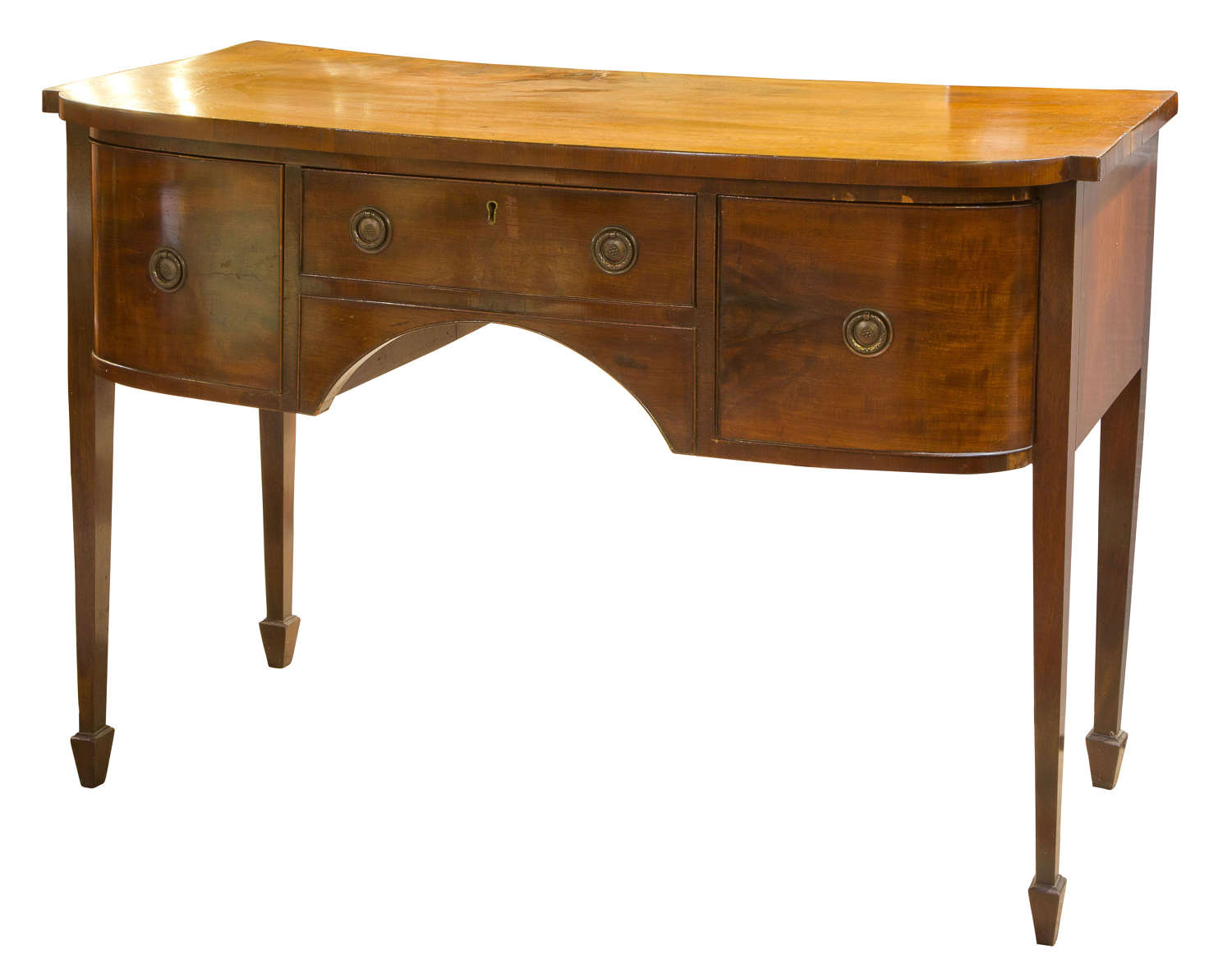 Fine quality mahogany bow-fronted dressing table
