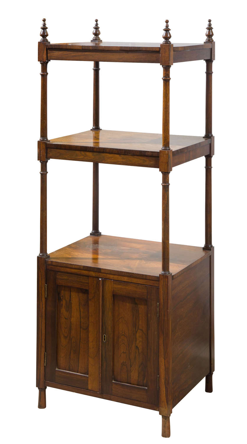 A Regency Rosewood Three Tier Whatnot