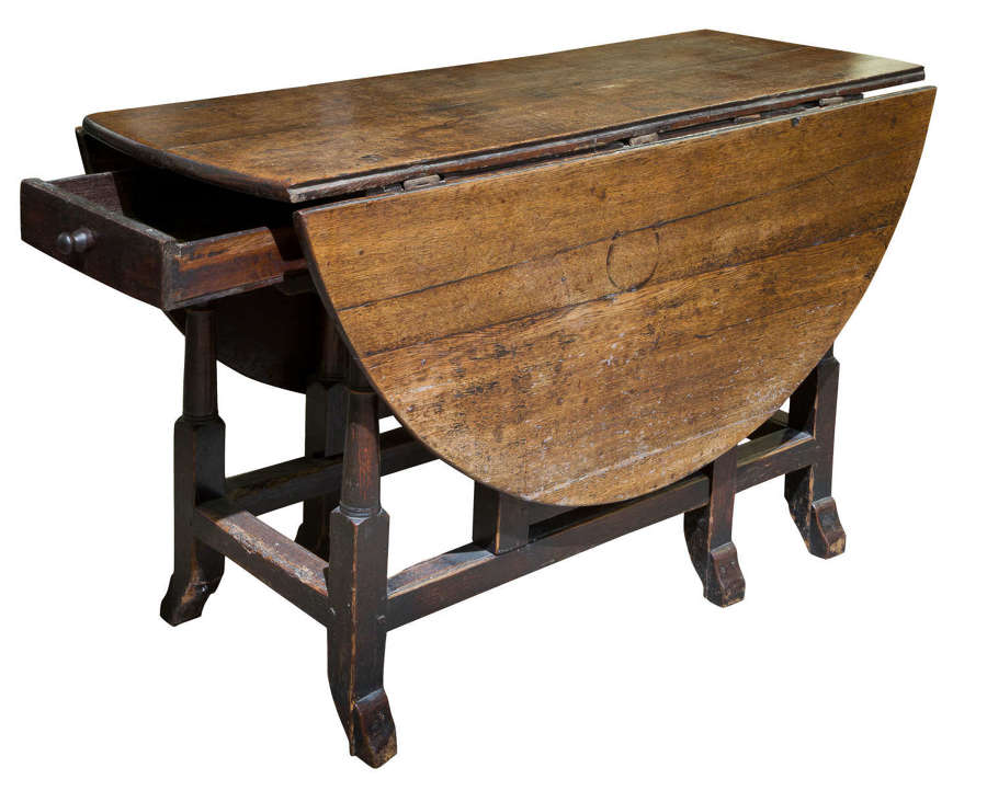 17thc oak gateleg table circa 1680