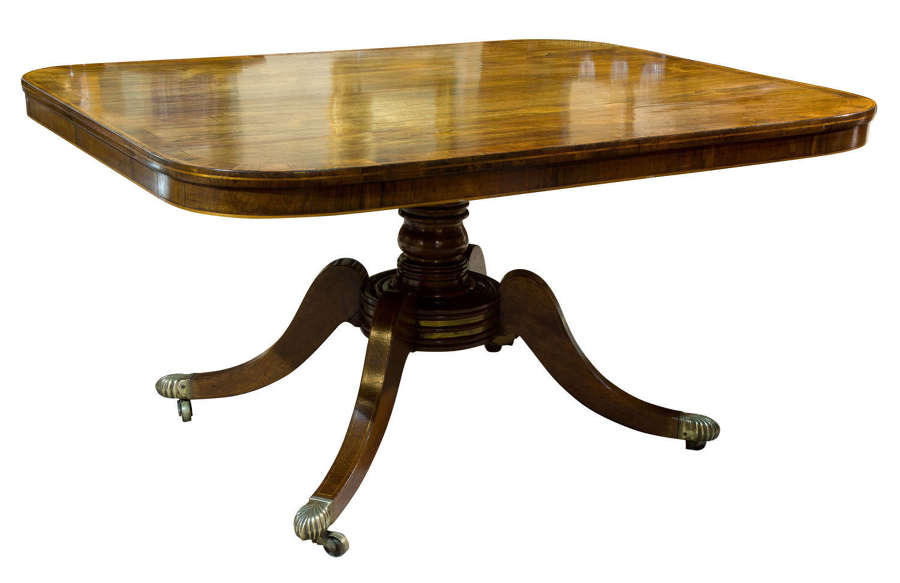 A cross banded rosewood breakfast table circa 1810