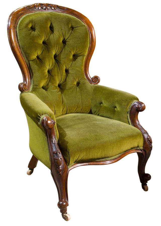 Victorian spoonback chair c1860