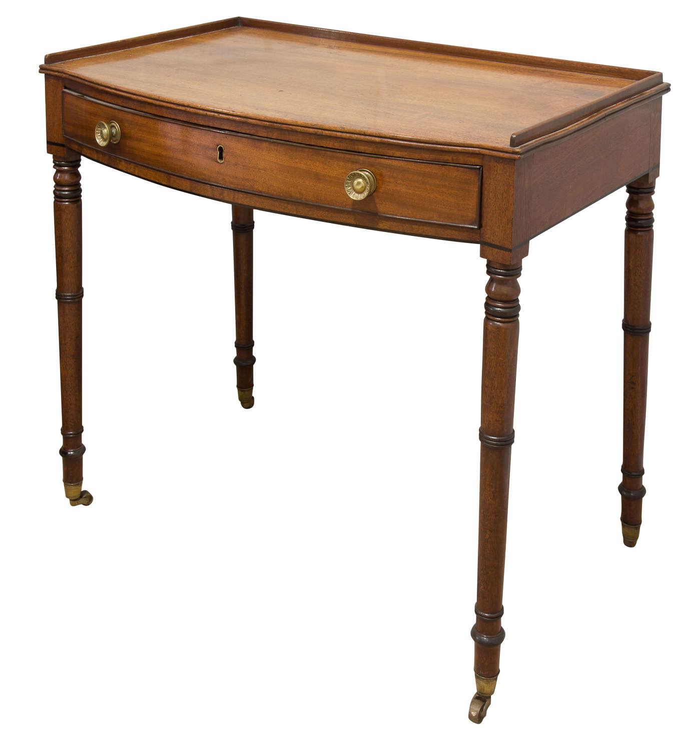 A George III mahogany bow fronted side table