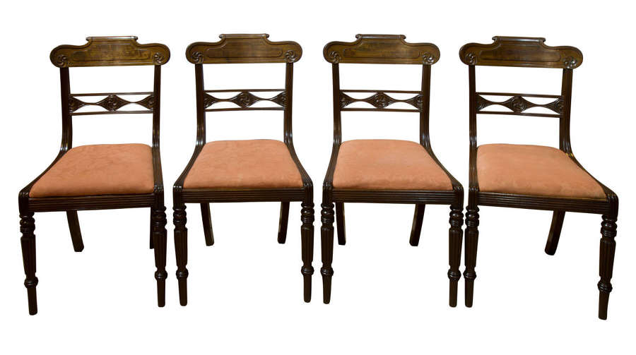 A fine set of 4 mahogany dining chairs