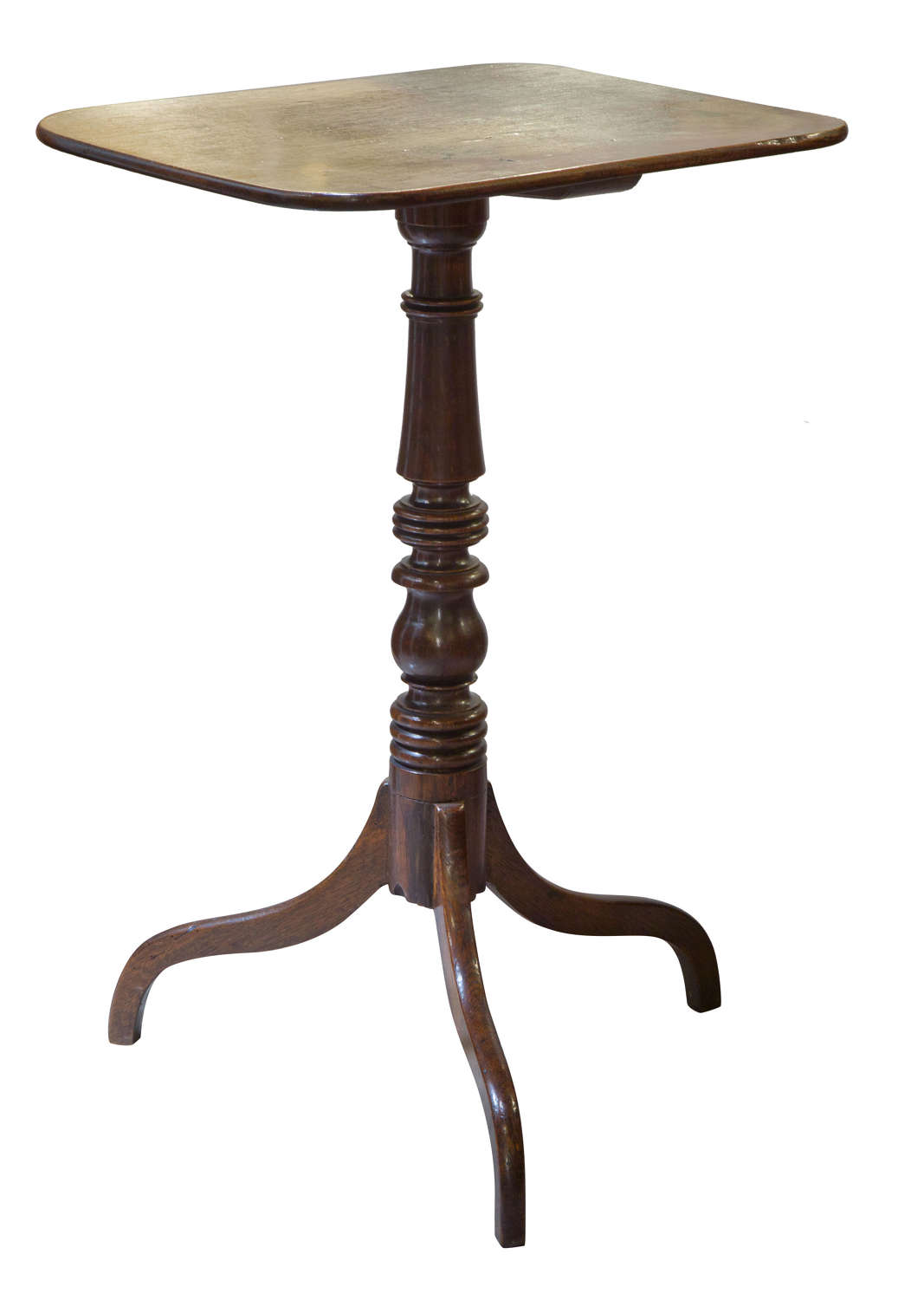 George III oak square top wine table