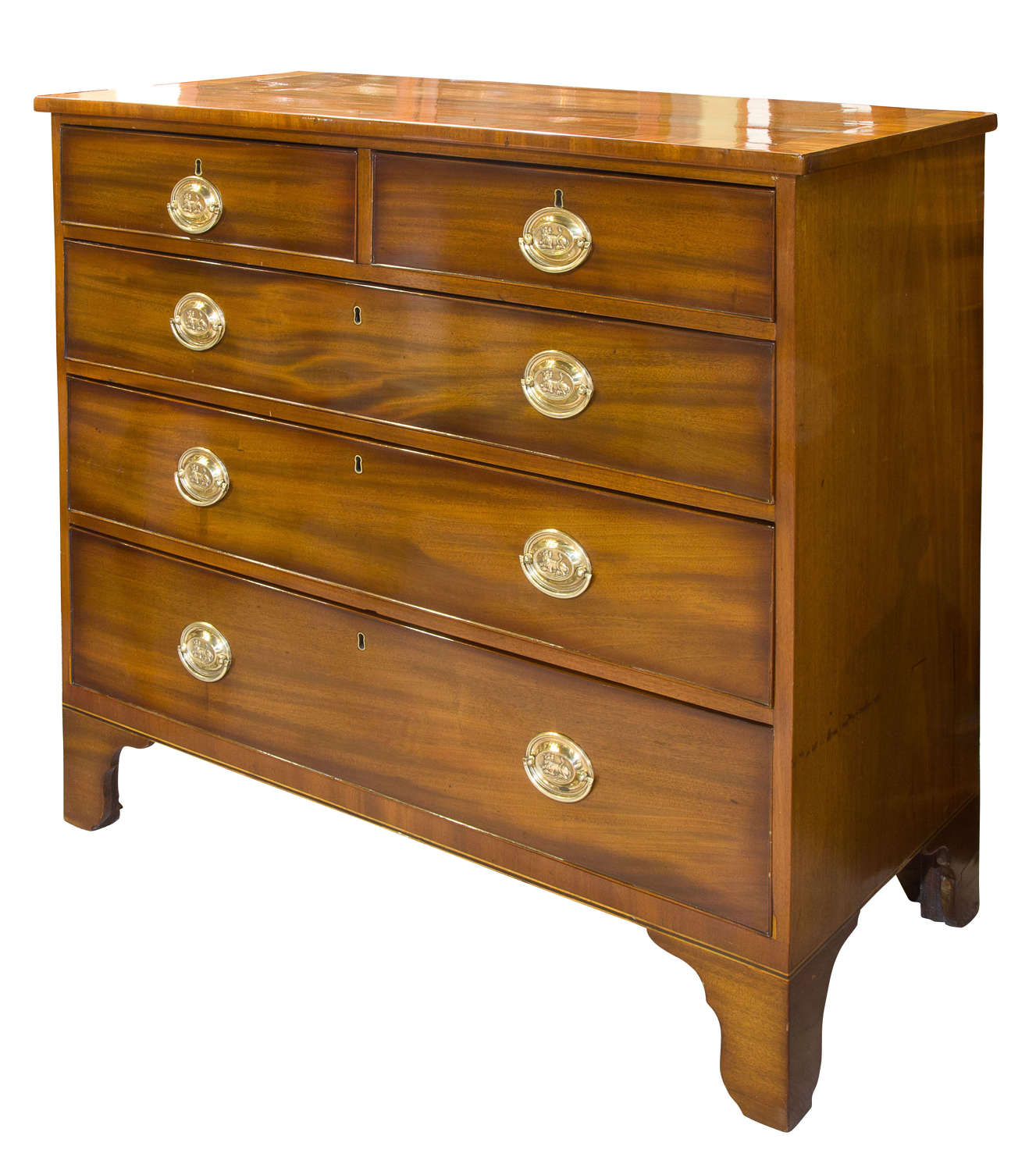 19thc mahogany chest of drawers