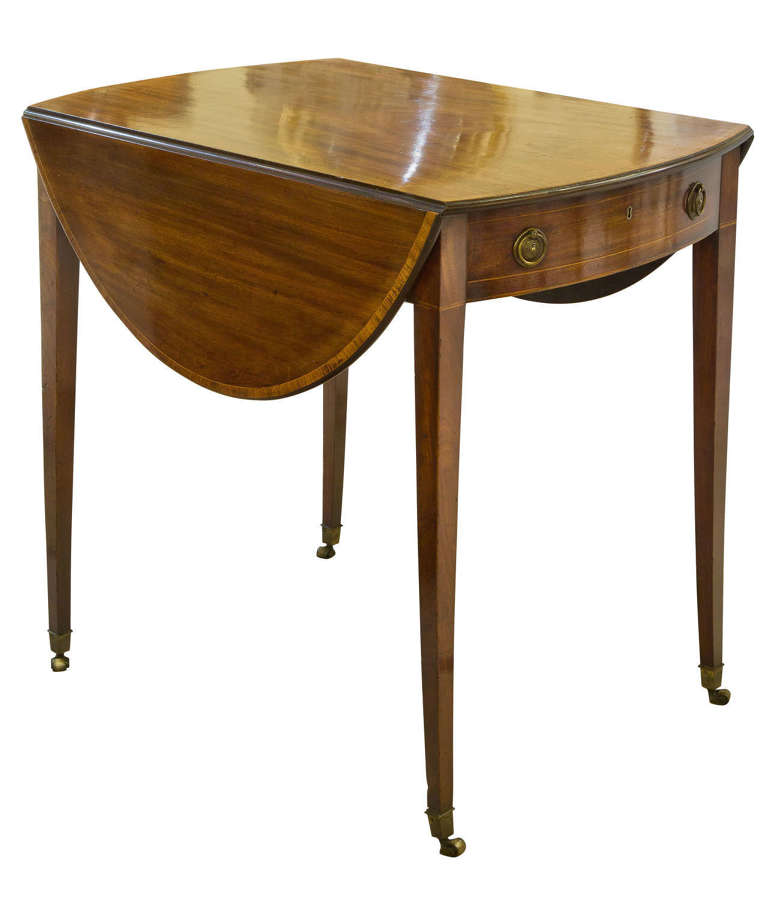 Geo III oval mahogany pembroke table