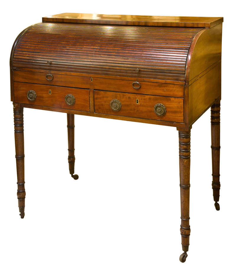 Regency period tambour top writing desk