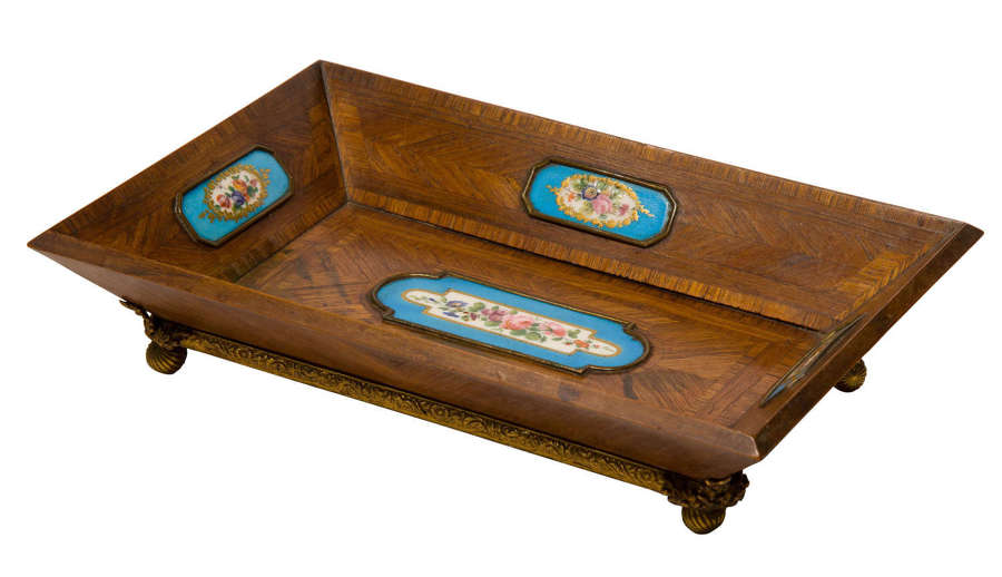 A Very Fine French Tulipwood Desk Tray
