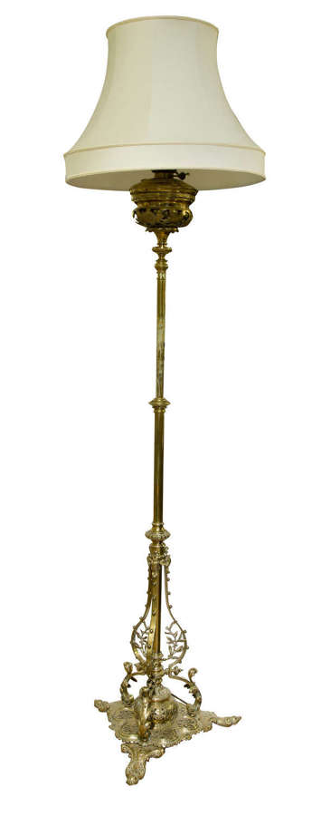 Good quality brass standard lamp