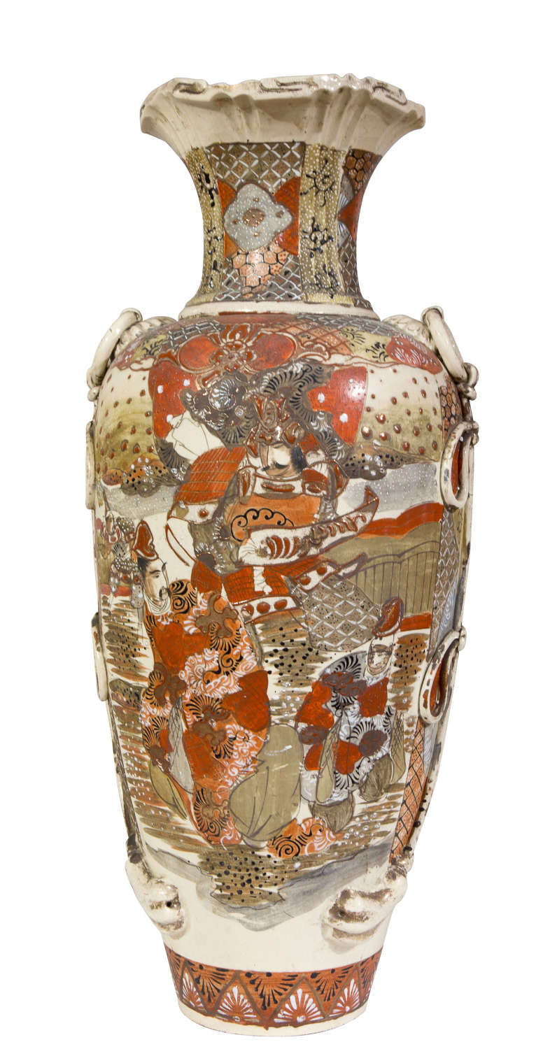 A large Japanese satsuma vase