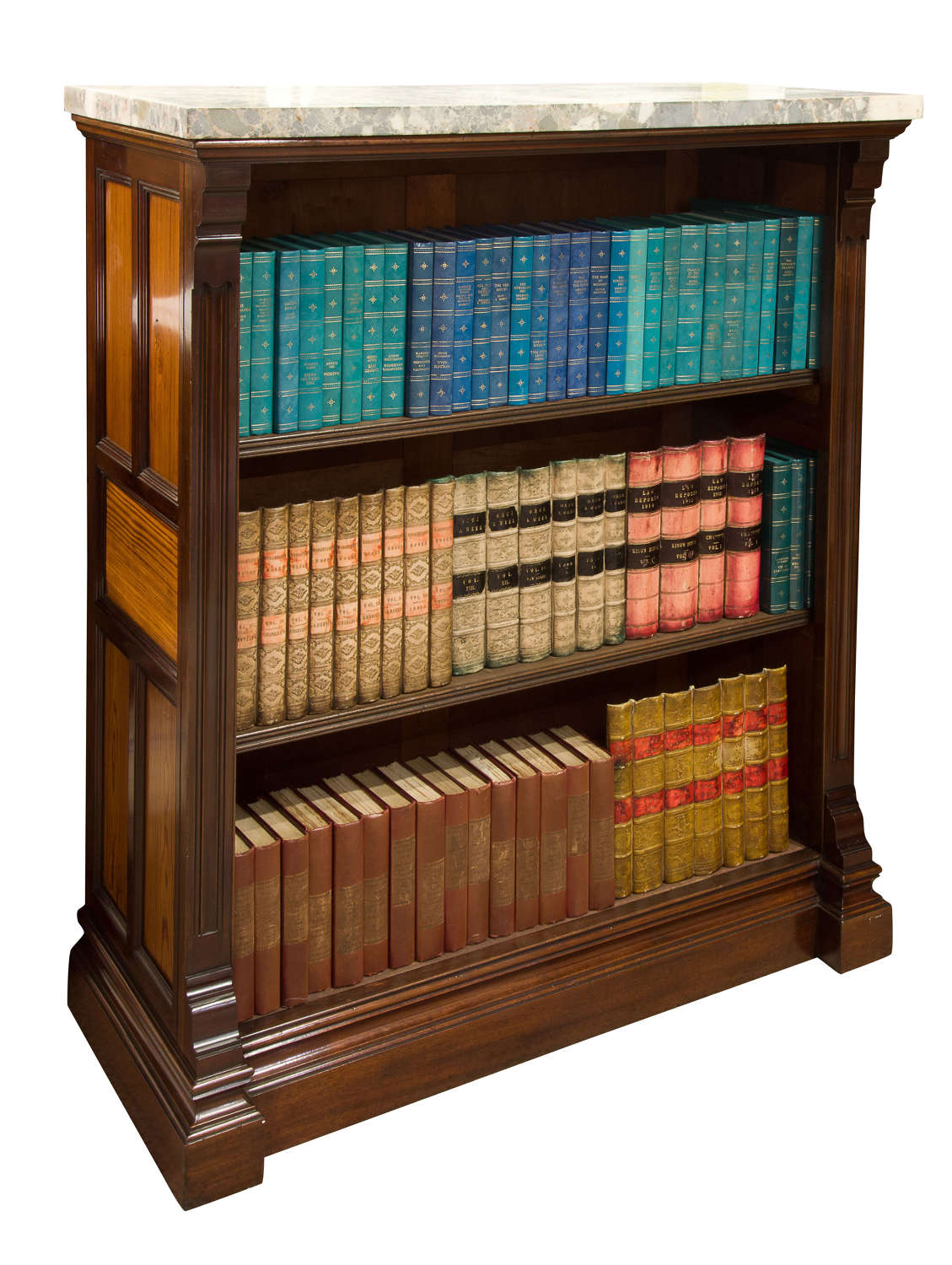 Arts & Crafts bookcase with marble top