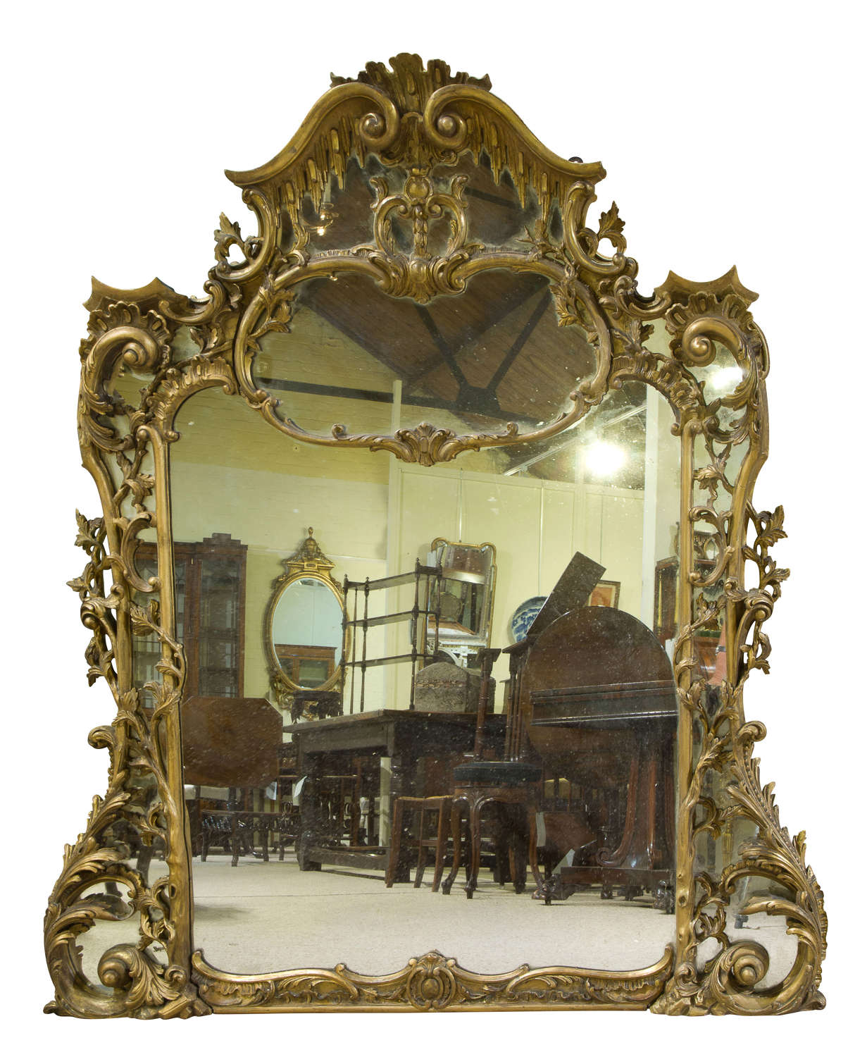Carved giltwood mirror circa 1865