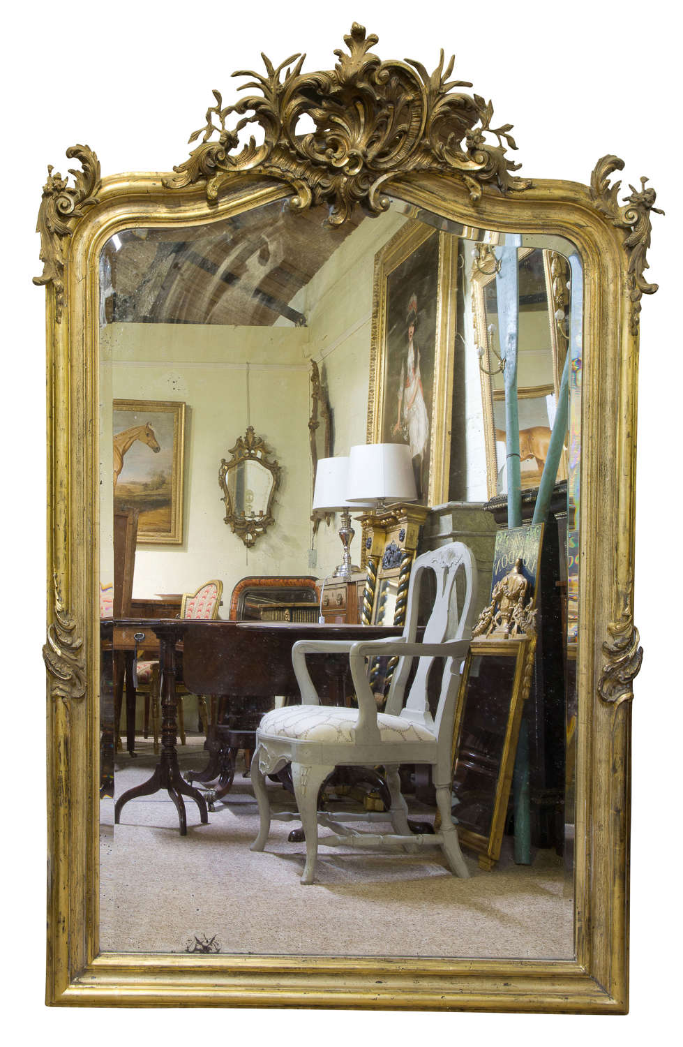 Large French mirror 19thc