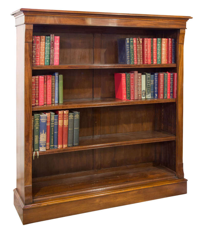 Early Victorian mahogany open bookcase