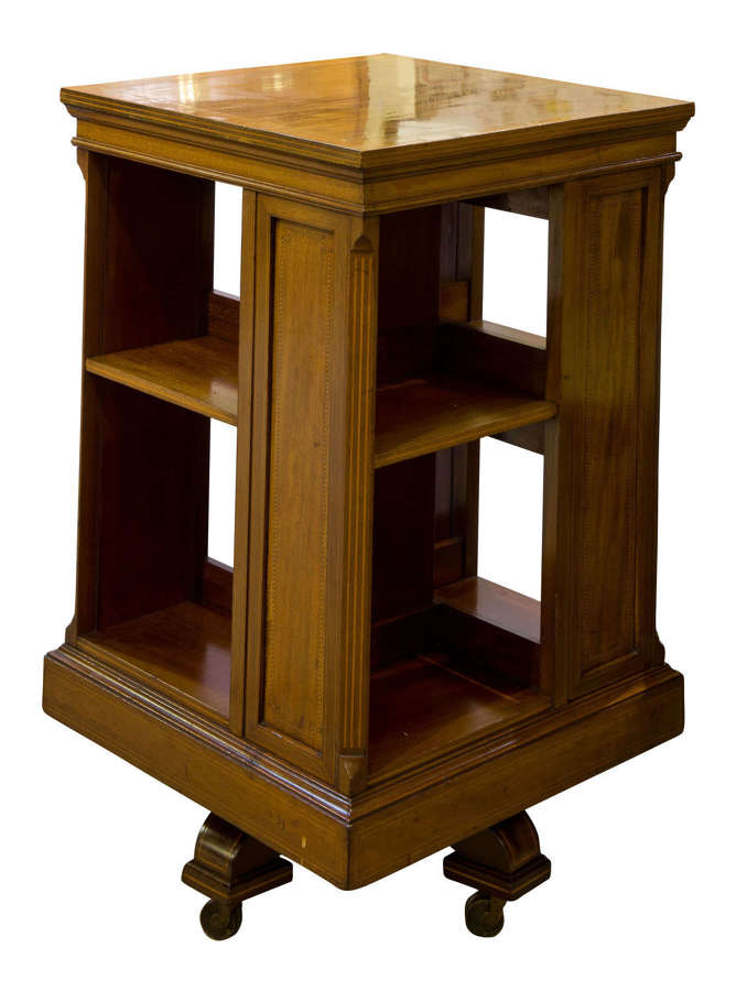 A fine mahogany revolving bookcase