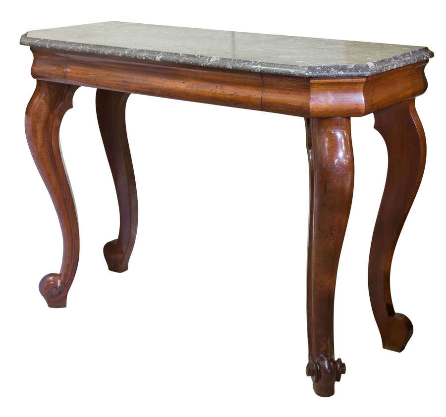 19thc marble top console table