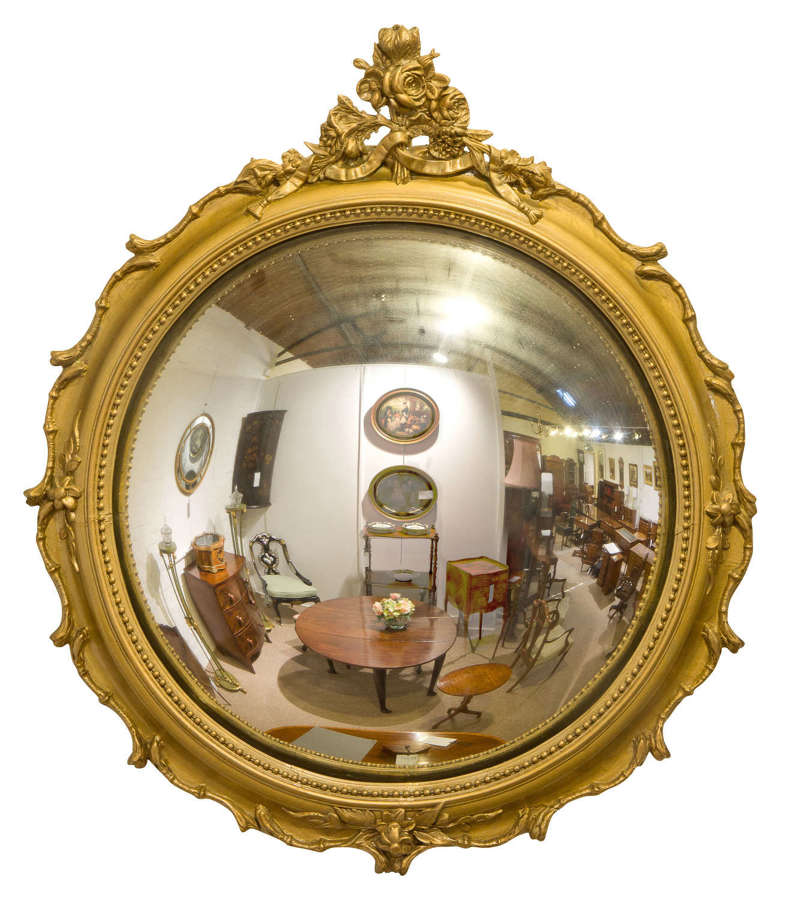 Victorian convex wall mirror